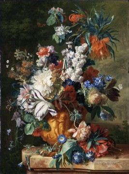 フラワーズ Painting - 壺の中の花の花束2 ヤン・ファン・ホイスムの古典的な花